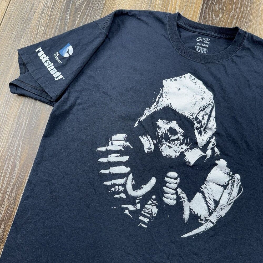 Vintage Batman Arkham Knight Scarecrow Shirt Mens XL Black DC Comics Rocksteady